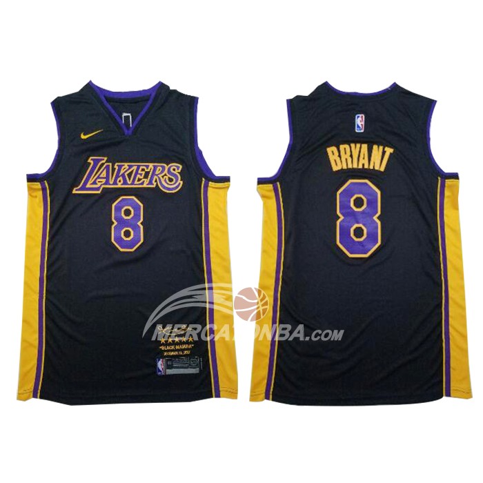 Maglia Los Angeles Lakers Kobe Bryant Retirement 2018 Nero